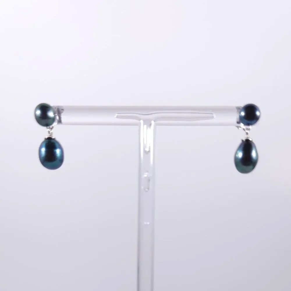 Fresh water Peacock Pearl Dangle Earrings